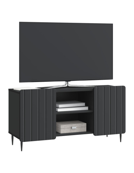 Mobile TV Nero 102 x 34,5 x 52 cm Legno ingegnerizzato