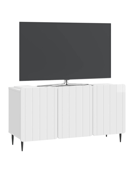 Mobile TV Bianco Lucido 99 x 34,5 x 52 cm Legno ingegnerizzato