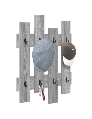Appendiabiti a muro Grigio Sonoma 60 x 3 x 82 cm