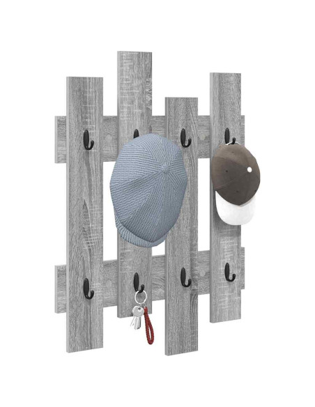 Appendiabiti a muro Grigio Sonoma 60 x 3 x 82 cm