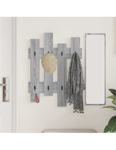 Appendiabiti a muro Grigio Sonoma 60 x 3 x 82 cm