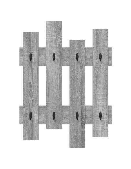 Appendiabiti a muro Grigio Sonoma 60 x 3 x 82 cm