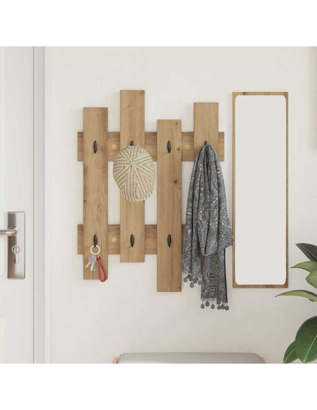 Appendiabiti a muro Rovere artigianale 60 x 3 x 82 cm
