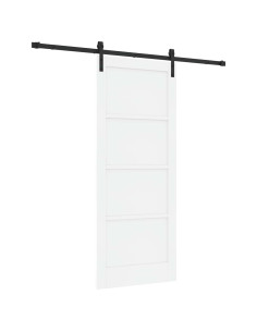 Porta scorrevole Bianco e Nero 83 x 202 cm 2