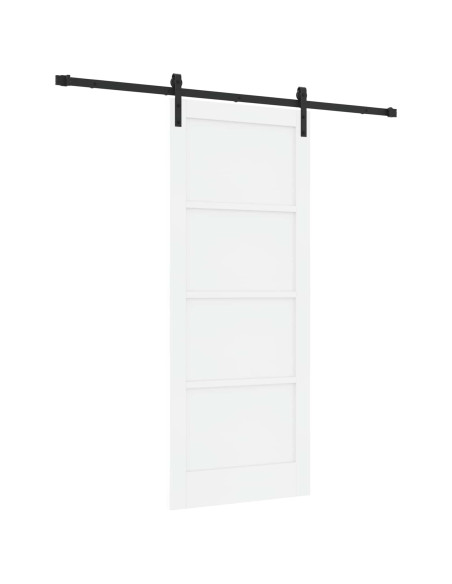 Porta scorrevole Bianco e Nero 83 x 202 cm