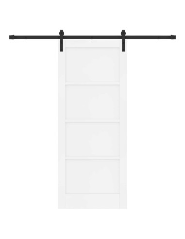 Porta scorrevole Bianco e Nero 83 x 202 cm