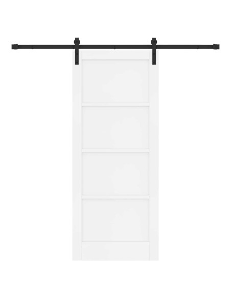 Porta scorrevole Bianco e Nero 83 x 202 cm