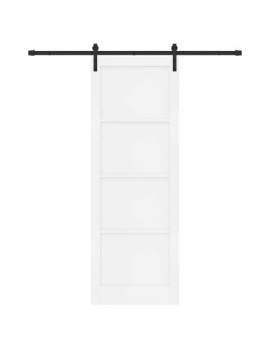 Porta scorrevole Bianco e Nero 83 x 232 cm