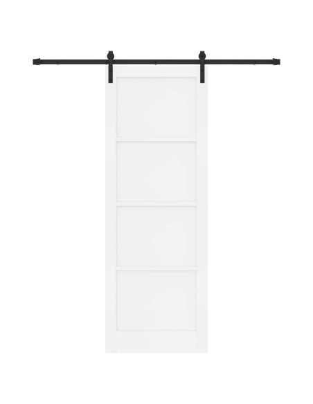 Porta scorrevole Bianco e Nero 83 x 232 cm