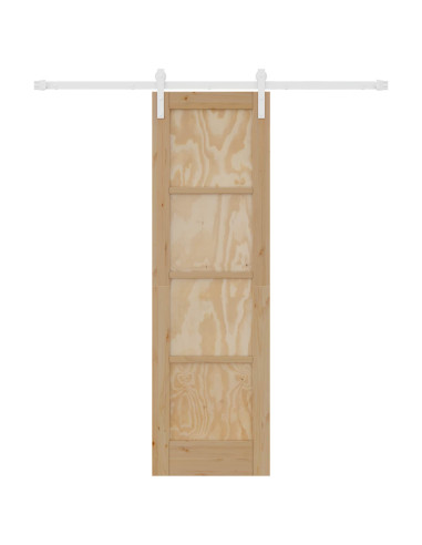 Porta scorrevole Naturale e Bianco 61 x 198,5 cm