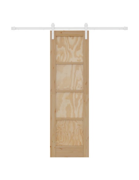 Porta scorrevole Naturale e Bianco 61 x 198,5 cm