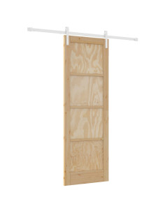 Porta scorrevole Naturale e Bianco 73,5 x 211 cm 2