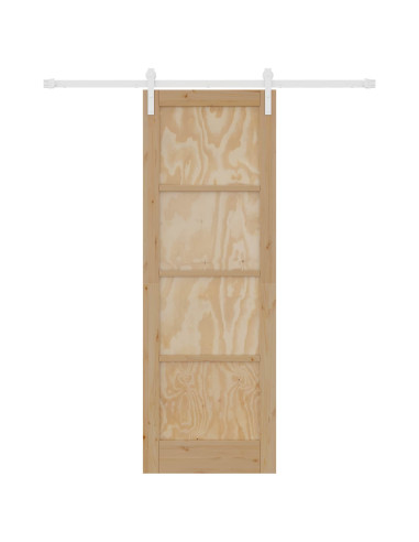 Porta scorrevole Naturale e Bianco 73,5 x 211 cm