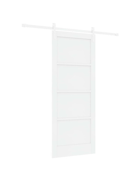 Porta scorrevole Bianco 83 x 202 cm Legno Massello di Pino