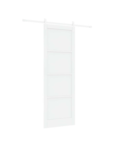 Porta scorrevole Bianco 83 x 232 cm Legno Massello di Pino