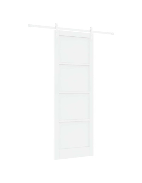 Porta scorrevole Bianco 83 x 232 cm Legno Massello di Pino