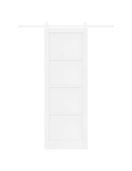 Porta scorrevole Bianco 83 x 232 cm Legno Massello di Pino