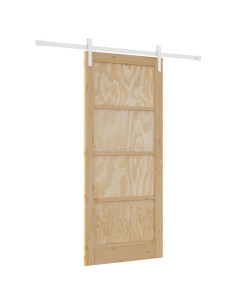 Porta scorrevole Naturale e Bianco 86 x 198,5 cm 2