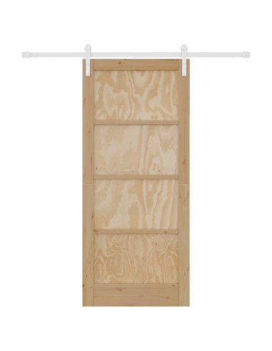 Porta scorrevole Naturale e Bianco 86 x 198,5 cm