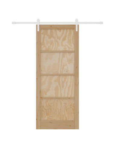 Porta scorrevole Naturale e Bianco 86 x 211 cm