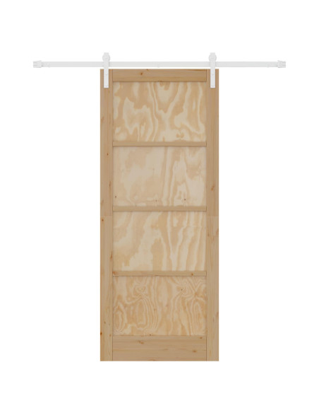 Porta scorrevole Naturale e Bianco 86 x 211 cm