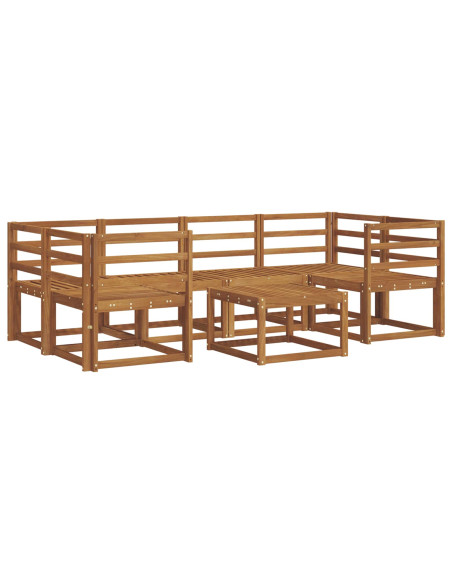 Set di divani da esterno 7 pcs Naturale