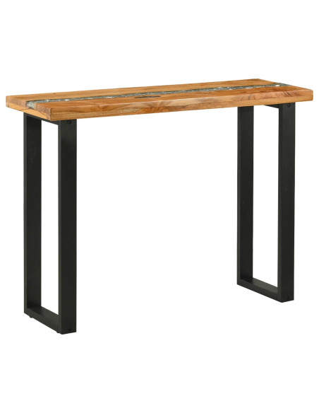 Tavolo consolle Marrone 100 x 35 x 75 cm Legno di teak solido