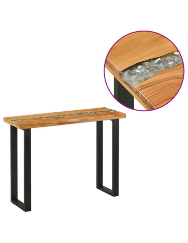 Tavolo consolle Marrone 100 x 35 x 75 cm Legno di teak solido