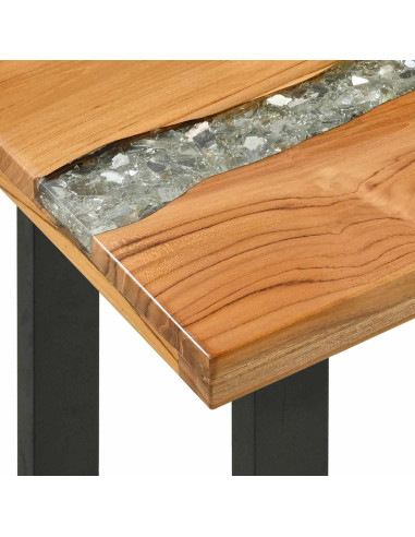 Tavolo consolle Marrone 100 x 35 x 75 cm Legno di teak solido