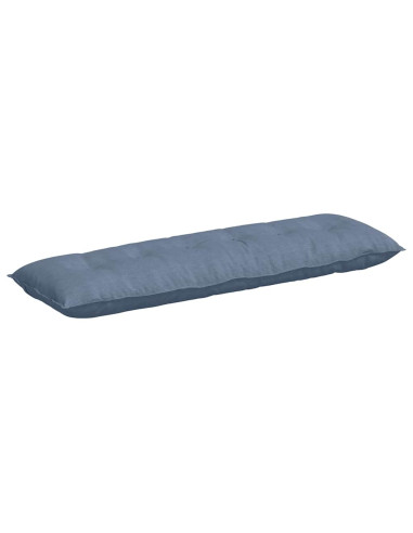 Cuscino per Schiena Blu 160 x 50 cm Tessuto in Cords
