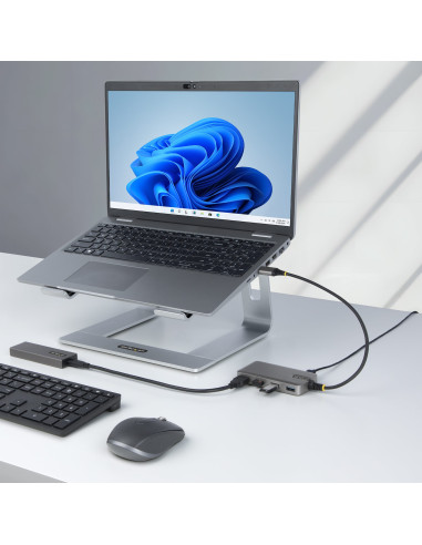 StarTech.com 5G4AC-USB-A-HUB hub di interfaccia USB 3.2 Gen 1 (3.1 Gen 1) Type-A 5000 Mbit/s Grigio