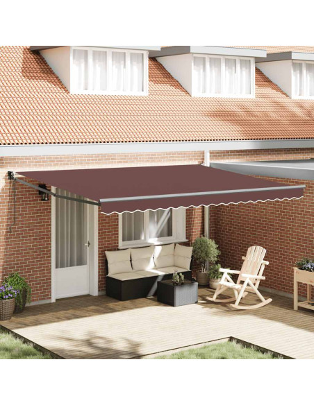 Tenda da Sole Retrattile Automatica Marrone 450x300 cm