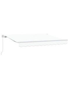 Tenda Retrattile Bianco 300 x 200 cm Tessuto 2