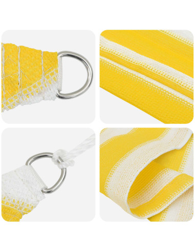 Telo Ombra Giallo e Bianco 6 x 8 m HDPE