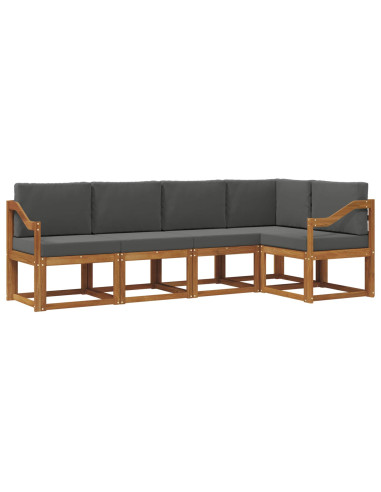Set di divani con cuscino 5 pcs Naturale e Antracite