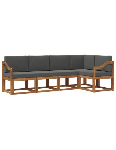 Set di divani con cuscino 5 pcs Naturale e Antracite