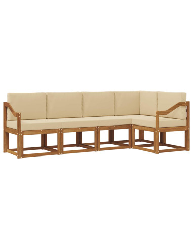 Set di divani con cuscino 5 pcs Naturale e Beige