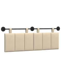 Testata appesa Montaggio a parete Crema 150 x 55 x 5 cm Tessuto 2