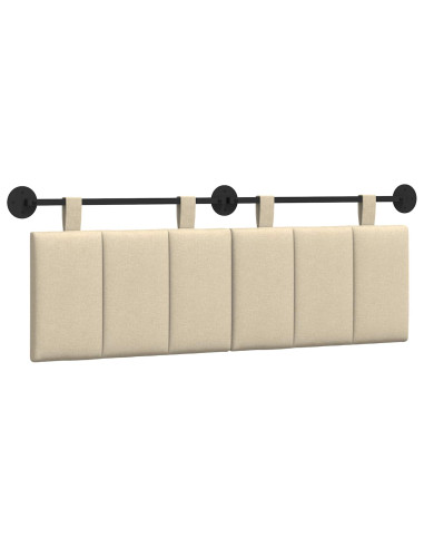 Testata appesa Montaggio a parete Crema 150 x 55 x 5 cm Tessuto