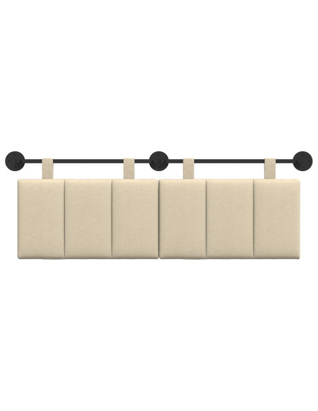 Testata appesa Montaggio a parete Crema 150 x 55 x 5 cm Tessuto