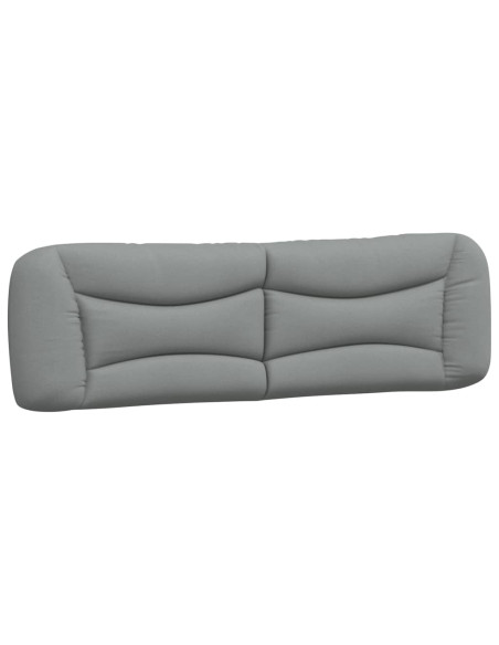 Cuscino Testiera Hvar Grigio Chiaro 183 cm in Tessuto
