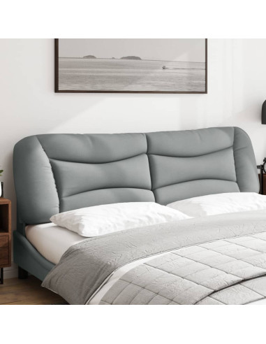 Cuscino Testiera Hvar Grigio Chiaro 183 cm in Tessuto