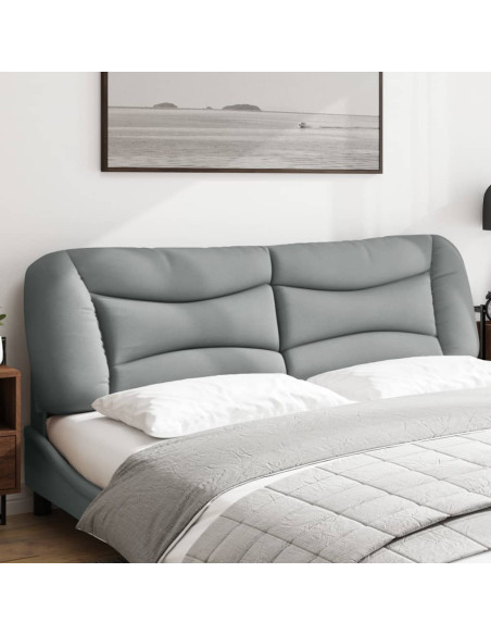 Cuscino Testiera Hvar Grigio Chiaro 183 cm in Tessuto
