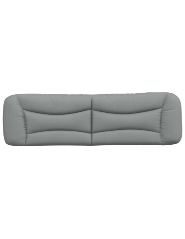 Cuscino Testiera Hvar Grigio Chiaro 183 cm in Tessuto