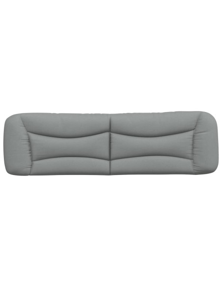 Cuscino Testiera Hvar Grigio Chiaro 183 cm in Tessuto