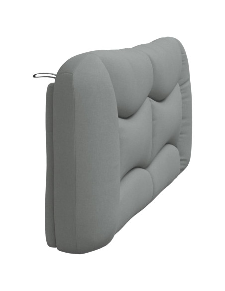 Cuscino Testiera Hvar Grigio Chiaro 183 cm in Tessuto