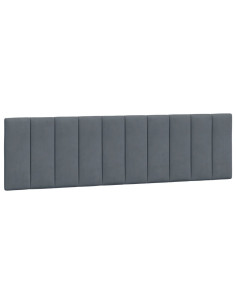 Cuscino Testiera Hanko Grigio Scuro 183 cm in Velluto 2