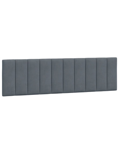 Cuscino Testiera Hanko Grigio Scuro 183 cm in Velluto