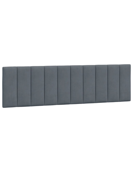 Cuscino Testiera Hanko Grigio Scuro 183 cm in Velluto