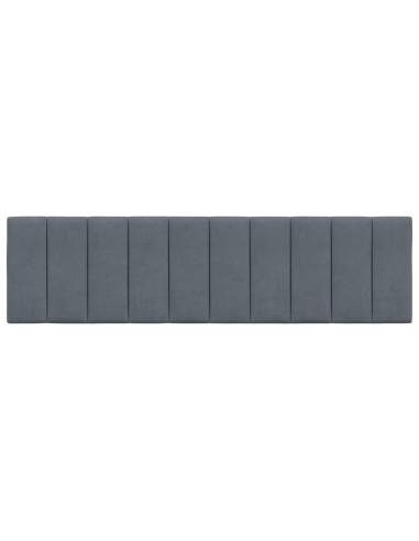 Cuscino Testiera Hanko Grigio Scuro 183 cm in Velluto